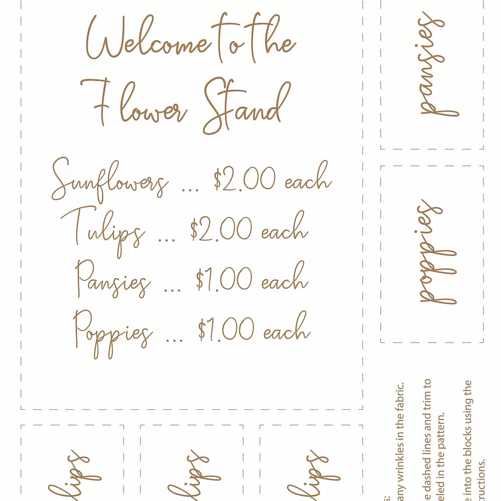Flower Stand BOM Printed Panel