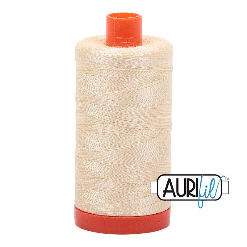 Aurifil Cotton Mako Thread 50wt 1300m - Lt Lemon - MK50 2110