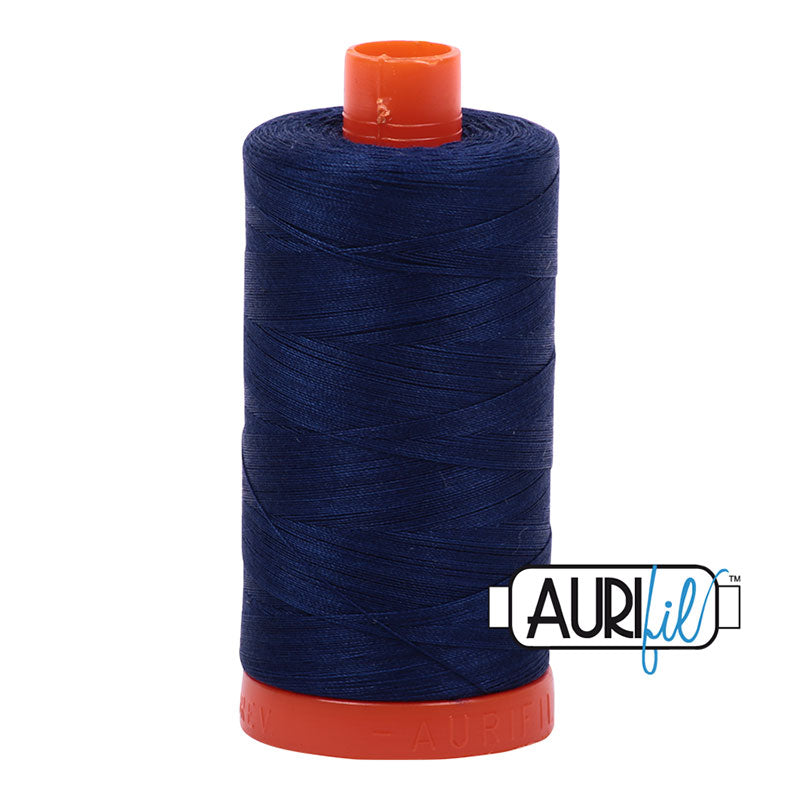 Aurifil Cotton Mako Thread 50wt 1300m - Dk Navy - MK50 2784