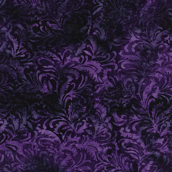 Baroque Vertical Vine-Purple Merlot 112209495 Island Batik