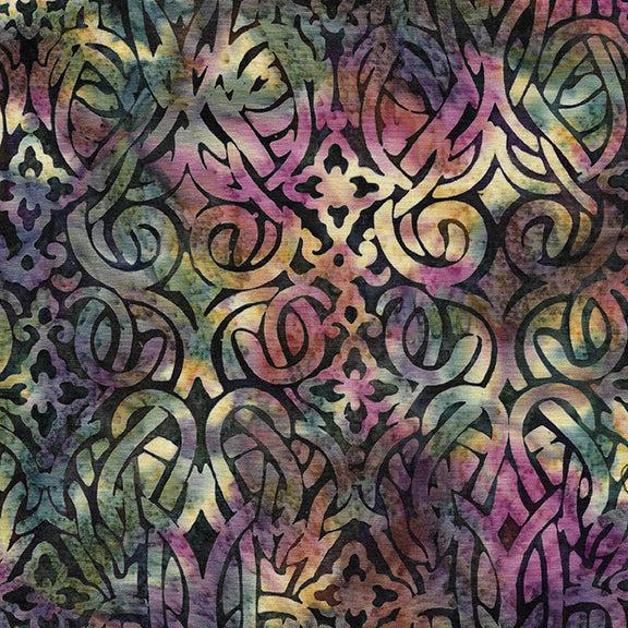 Magenta Dusk - 112344880 / Ornate Scroll-Multi Purple Green Concord