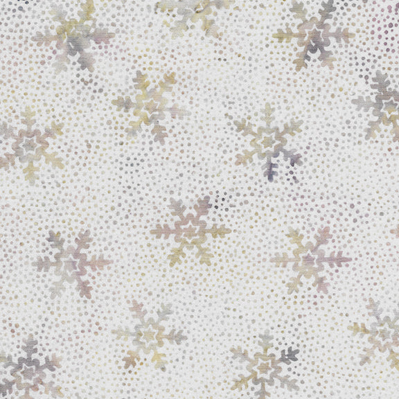 Snowflake-Whip Cream - Plum Pudding by Island Batik