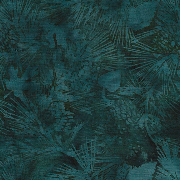 Pine Leaves Cone-Teal Ravine 122219999 / Island Batik