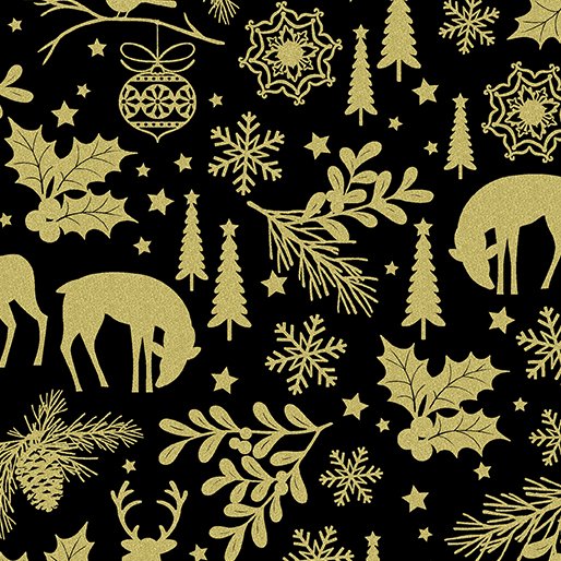 Holiday Sparkle - Forest Black