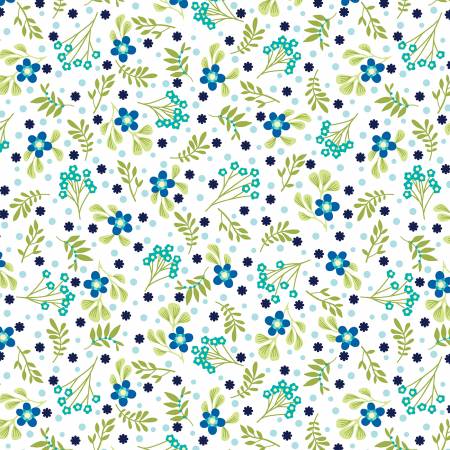 Secret Garden Sprigs Navy 13695-11