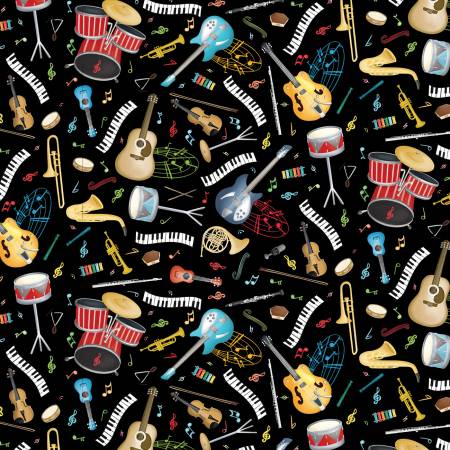 Making Music - Musical Instruments Black