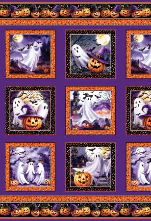 Ghostly Soiree - Ghostly Panel Purple (24" x 44" Panel)