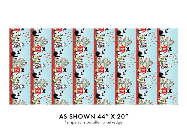 Meowy Christmas - Meowy Christmas Stripe Multi