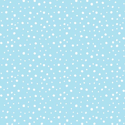 Meowy Christmas - Snow Dots Light Turquoise