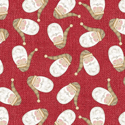 White Christmas - Tossed Santa Red