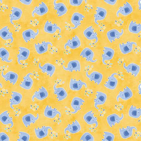Chalk Baby Flannel - Elephant Play Yellow/Blue Flannel