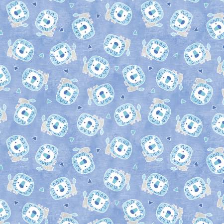 Chalk Baby Flannel - Lion and Triangles Sky Flannel