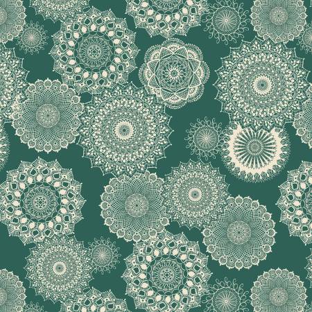 Winter Haven - Dancing Doilies Dark Teal