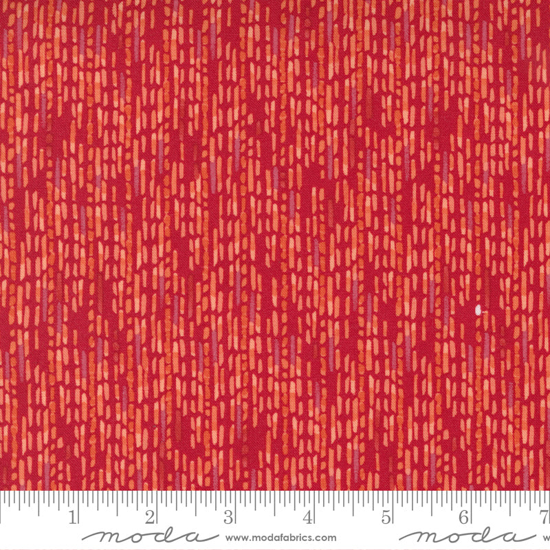 Carolina Lilies Red by Moda
