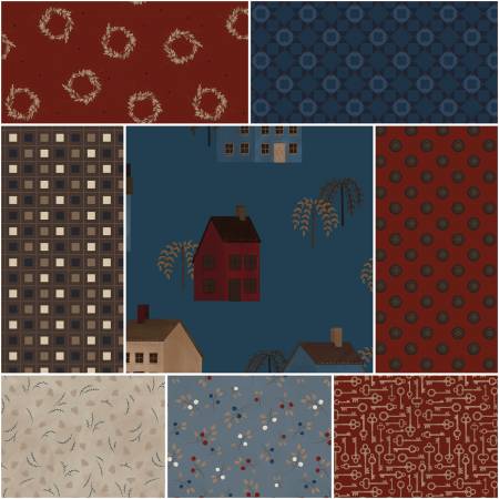 Huckleberry Saltbox - 1 Yard Bundle Independence, 8 Pcs.