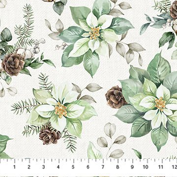 White Linen Christmas - Off White Multi 25428-10