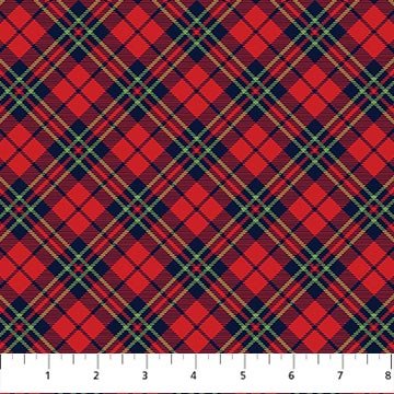 Farmstead Friends - Diagonal Plaid (Red)
