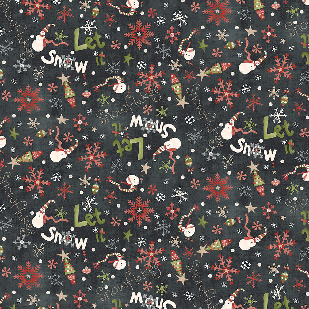 Let It Snow - F2878-99 Charcoal ||