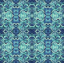 Endless Blues - Aqua Geo Medallion