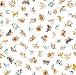 Bear Hugs - Flowers & Insects Toss - White