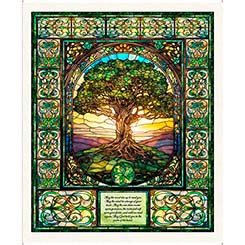 Spirit of Ireland - Celtic Tree of Life Panel - Multi (36" Panel)