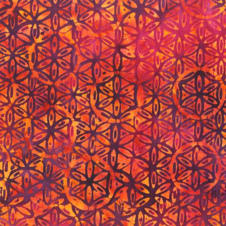 Plum Medallions Batik