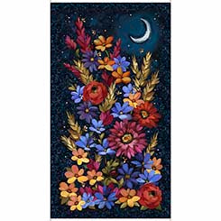 Midnight Petals - Midnight Petals Panel Multi (24" Panel)