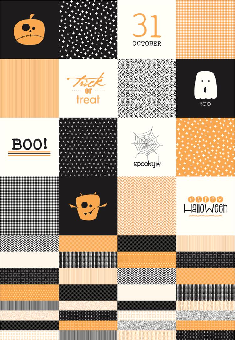 Printworks Late October Halloween Treatbags Moda Precuts#1