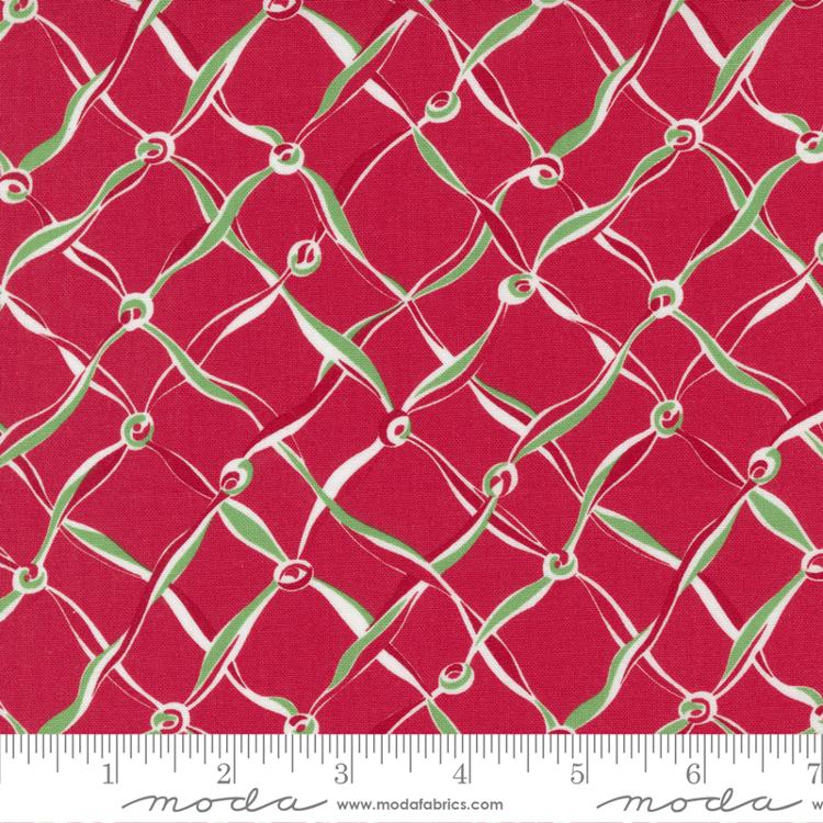 Reindeer Games Poinsettia Red 22443 13 Moda #1