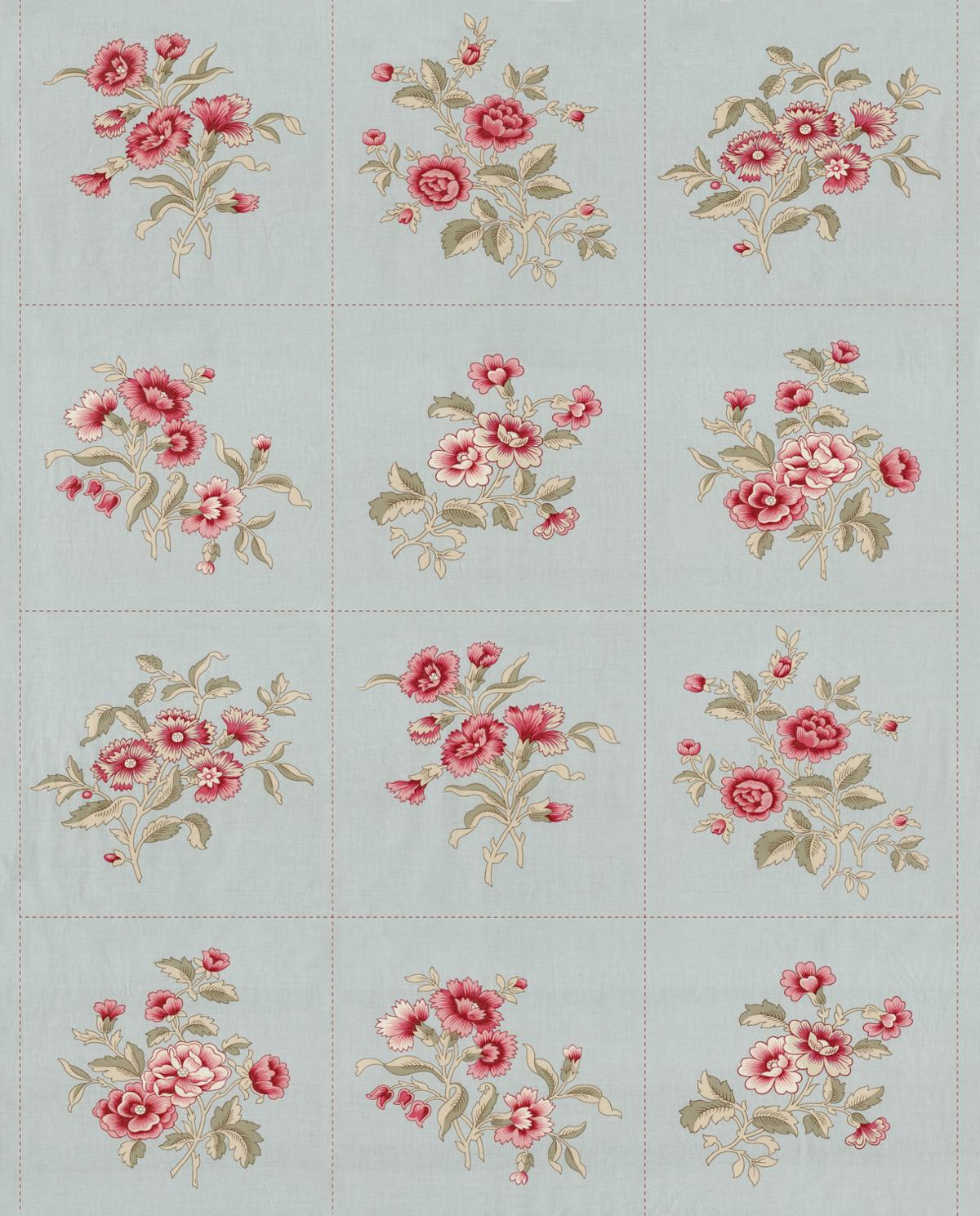 Antoinette - Panel Ciel Blue 13958 13