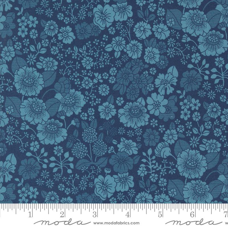 Chelsea Garden - Navy (Piccadilly Florals)