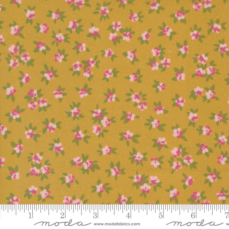 Chelsea Garden - Goldenrod (Tea Rose Ditsy Small Floral)