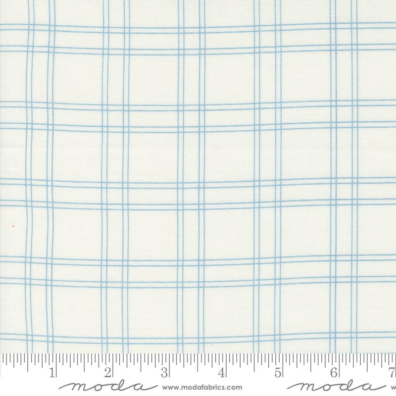Shoreline - Cream Light Blue Plaid Checks and Plaid