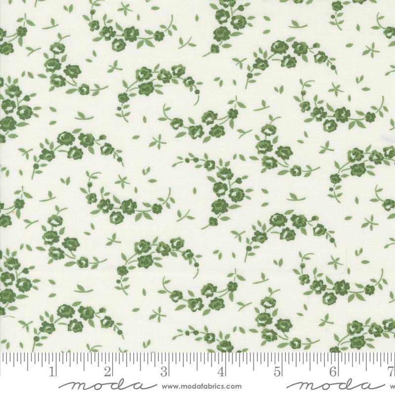 Shoreline - Cream Green Summer Small Floral