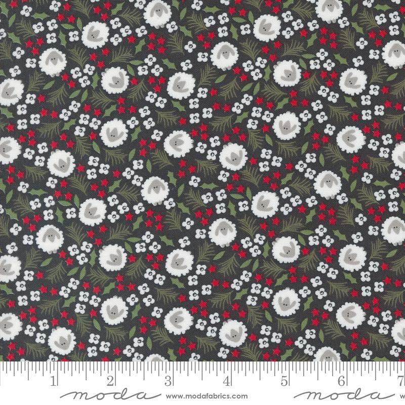 Starberry - Woolen Small Floral Sheep Blender Charcoal