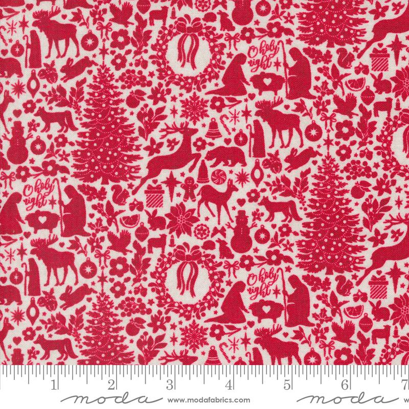 Pine Valley - O Holy Night Damask Novelty Berry