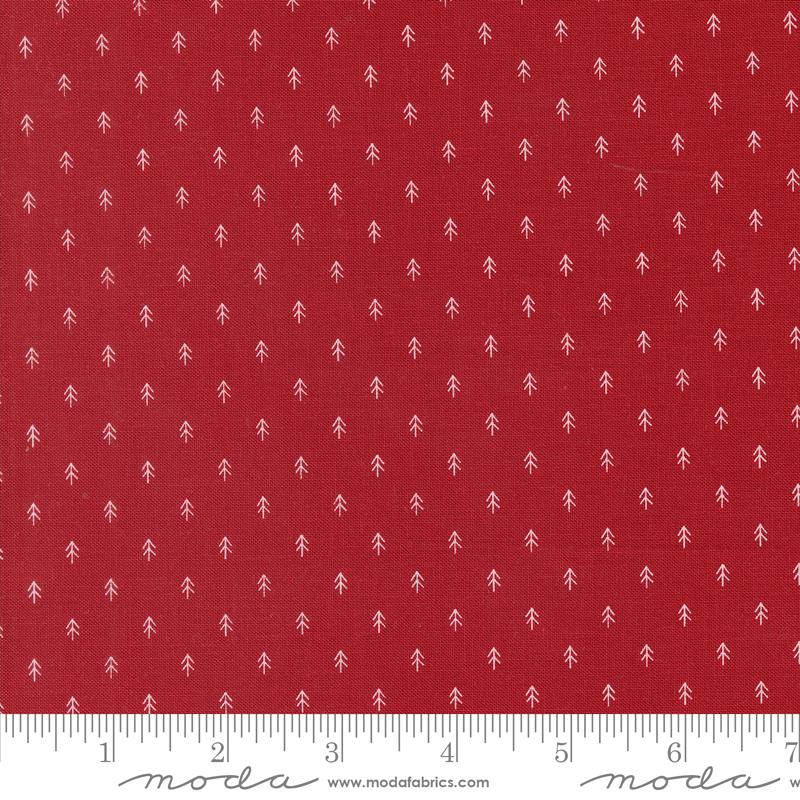 On Dasher Tiny Trees Red 55668 12 Moda #1
