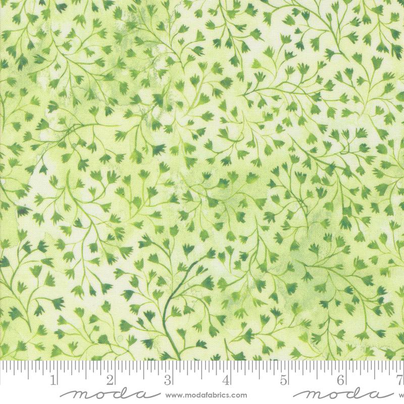 Sunshine & Blue Skies - Fine Fellow Fern Blenders Watercolor Leaf Vine Spring Green
