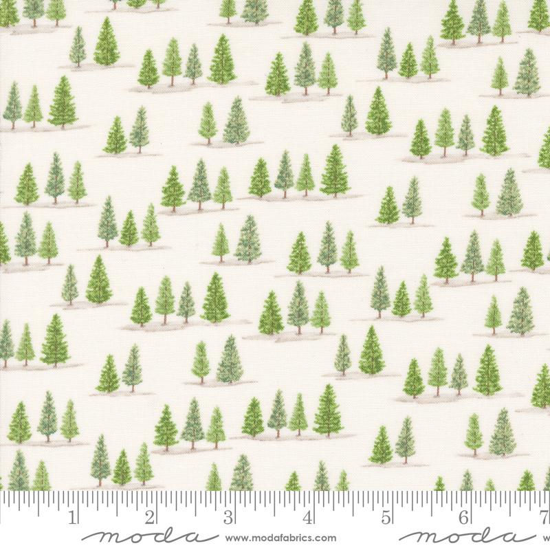 On Lake Time - Tiny Trees Landscape and Nature Cloud White
