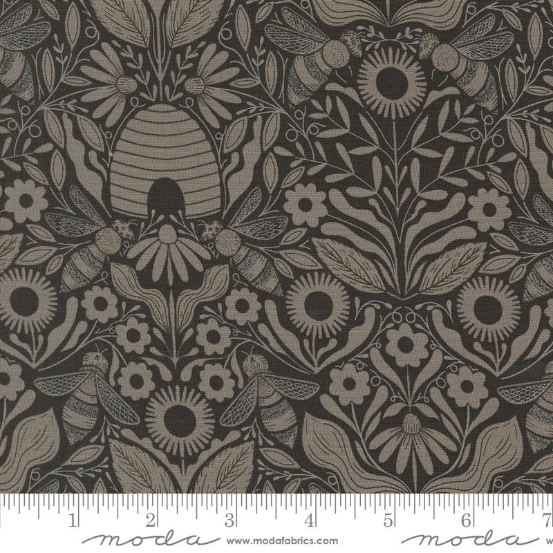 Bee Garden - Beehive Melody Damask Black