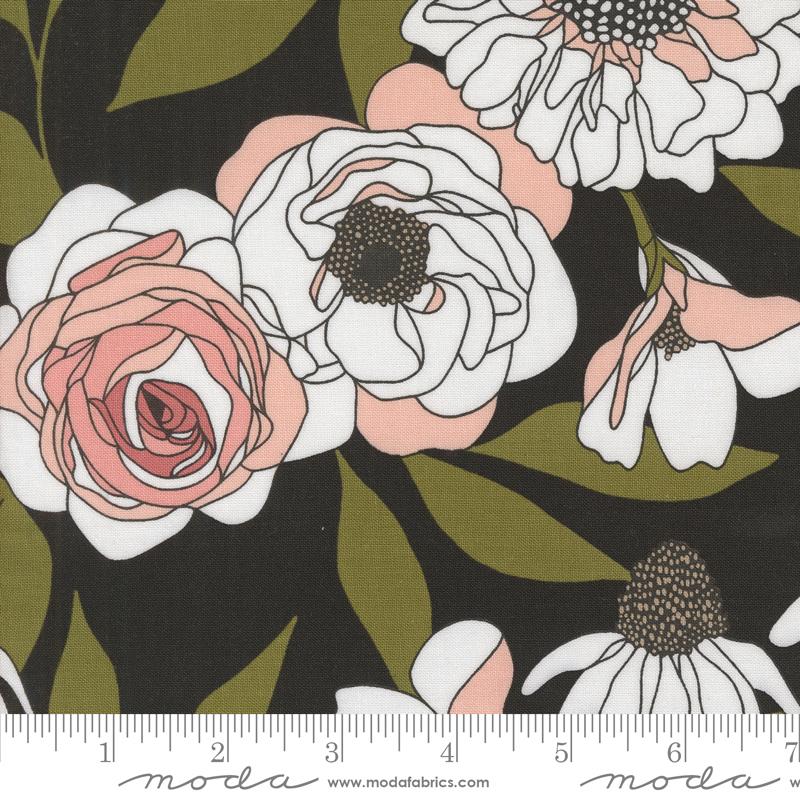 Botany - Cabbage Rose Large Floral Ink