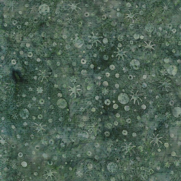Wondrous - Dots and Stars-Moss by Island Batik