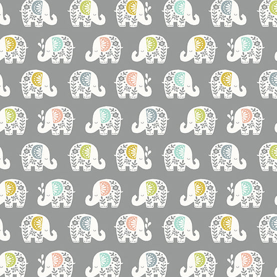 Baby Safari by Makower Elephants UK TP-2449-S