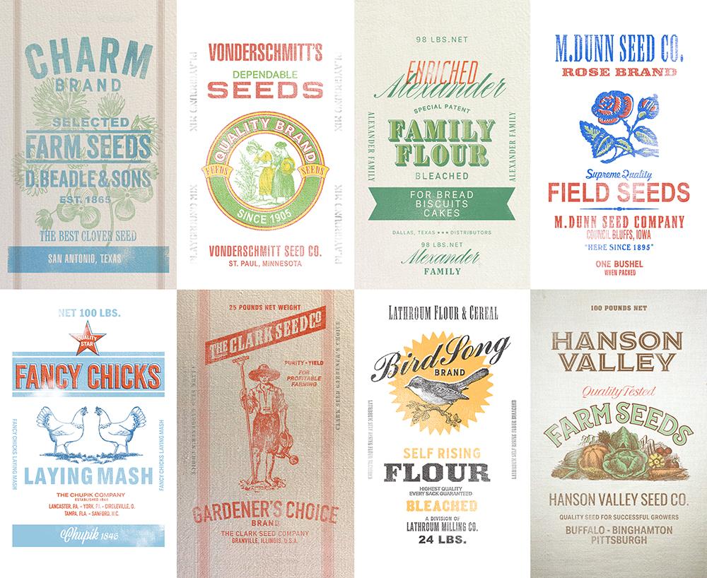 Farm And Garden - Flour Sacks Panel 36" x 44" Novelty Milk 7481 11 Moda #1