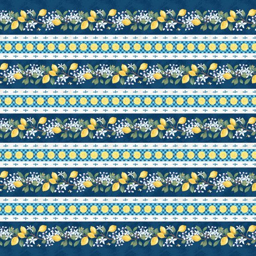 SE Squeeze the Day - Navy/Yellow Lemon Stripe