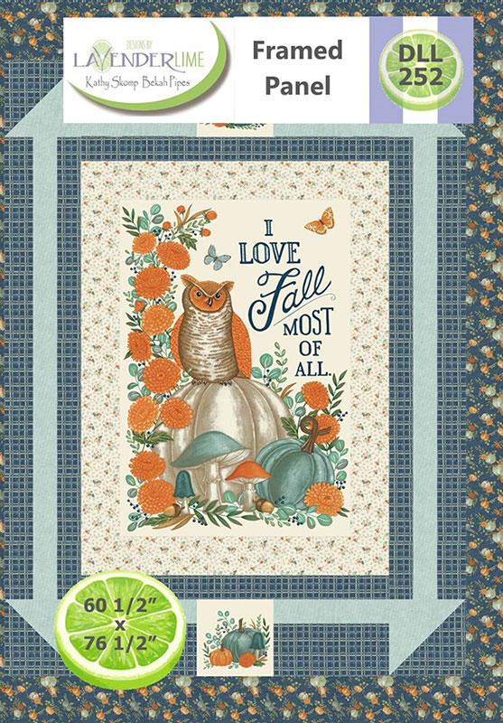 I Love Fall Framed Panel Quilt Kit