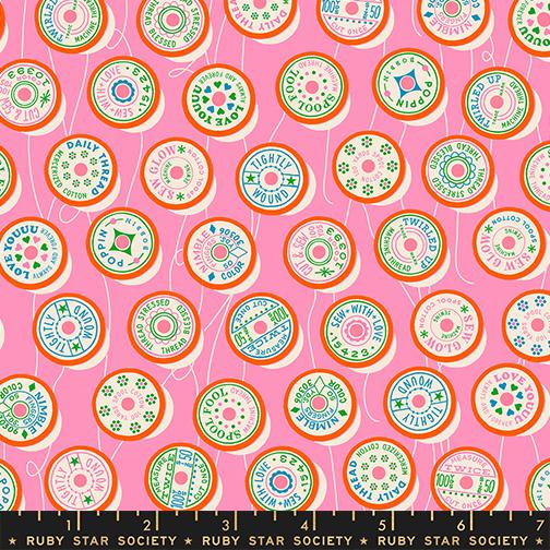 Trinketry - Spools Novelty Sewing Notions Retro Thread Flamingo