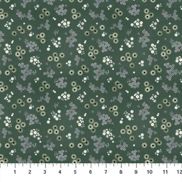 HONEY BLOOM GREEN Ditsy Floral