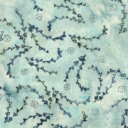 Frosted Foliage -Multi Grey Teal Iceberg