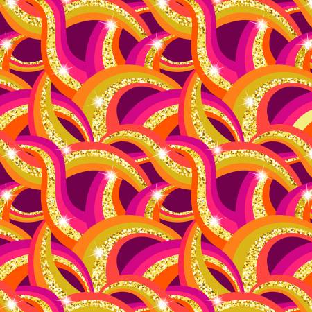 Disco! - Multi Disco Rainbow with Gold Metallic